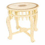 Centre Table Alexandra House Living Ivory Brass Mango wood MDF Wood 45 x 52 x 45 cm-0