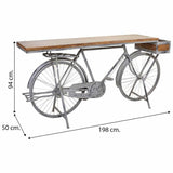 Hall Alexandra House Living Bike Silver Wood Iron 50 x 94 x 198 cm-1