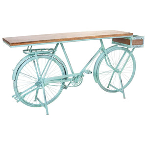 Hall Alexandra House Living Bike Turquoise Wood Iron 50 x 94 x 198 cm-0