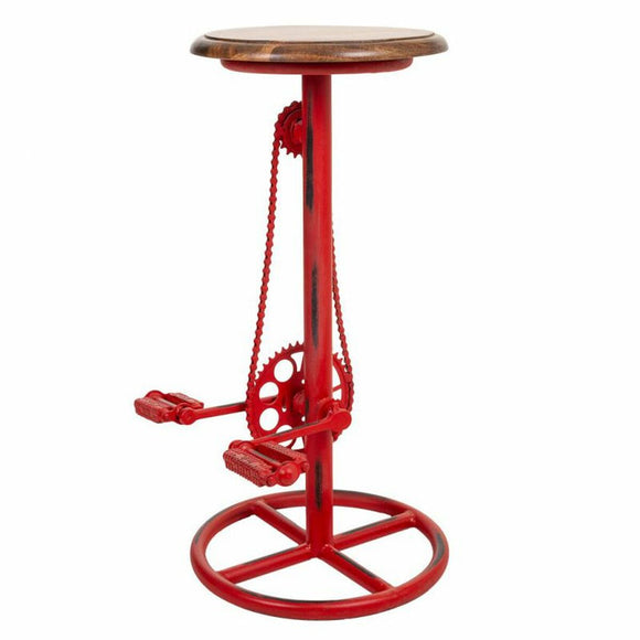 Stool Alexandra House Living Red Wood Iron 40 x 73 x 40 cm Pedals-0