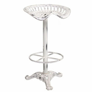 Stool Alexandra House Living White Iron 34 x 80 x 44 cm-0