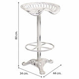 Stool Alexandra House Living White Iron 34 x 80 x 44 cm-1