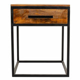 Nightstand Alexandra House Living Brown Black 61 x 57 x 61 cm-2