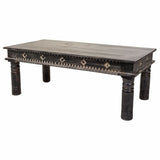 Side table Alexandra House Living Black Mango wood 61 x 46 x 119 cm-5