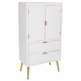 Cupboard Alexandra House Living White Golden MDF Wood 36 x 118 x 62 cm-0