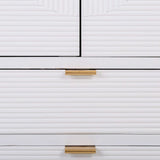 Cupboard Alexandra House Living White Golden MDF Wood 36 x 118 x 62 cm-2