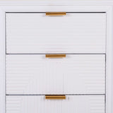 Chest of drawers Alexandra House Living Golden MDF Wood 36 x 100 x 42 cm-2