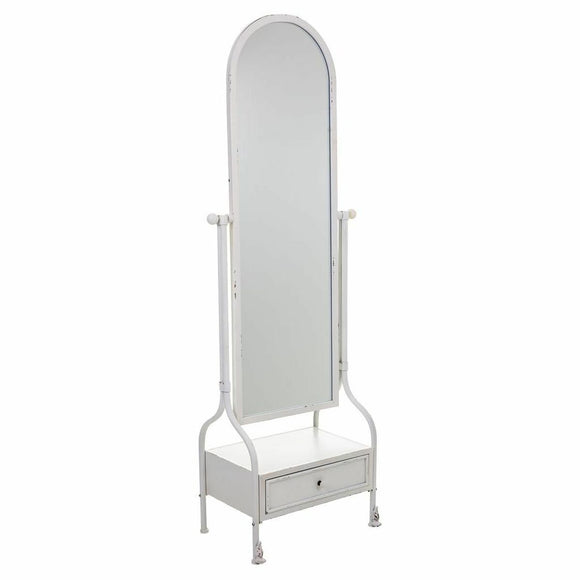 Free standing mirror Alexandra House Living White Iron 38 x 184 x 65 cm-0