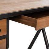 Desk Alexandra House Living Brown Wood Iron 50 x 75 x 122 cm-7