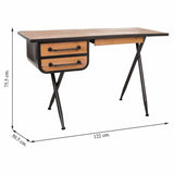 Desk Alexandra House Living Brown Wood Iron 50 x 75 x 122 cm-5