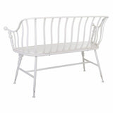 Bench Alexandra House Living White Iron 53 x 86 x 128 cm-5