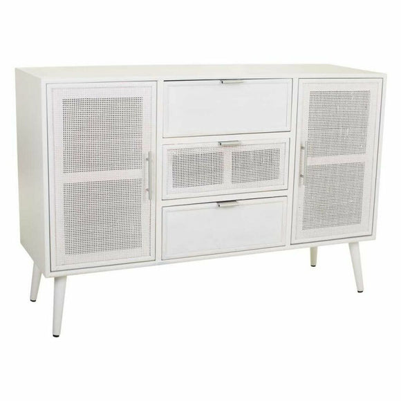 Sideboard Alexandra House Living White Silver Bamboo MDF Wood 40 x 81 x 120 cm-0