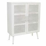 Cupboard Alexandra House Living Silver white wedding Bamboo MDF Wood 37 x 101 x 80 cm-0