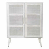 Cupboard Alexandra House Living Silver white wedding Bamboo MDF Wood 37 x 101 x 80 cm-5