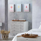 Chest of drawers Alexandra House Living White Bamboo MDF Wood 39 x 81 x 80 cm-7