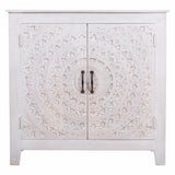 Console Alexandra House Living White Mango wood 33 x 90 x 90 cm-3