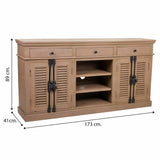 Sideboard Alexandra House Living Iron Mango wood 40 x 89 x 173 cm-1