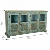 Sideboard Alexandra House Living Blue Mango wood 40 x 90 x 170 cm-1