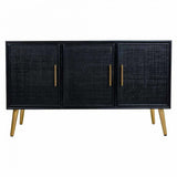 Sideboard Alexandra House Living Black Golden MDF Wood-6