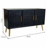 Sideboard Alexandra House Living Black Golden MDF Wood-1