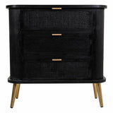 Chest of drawers Alexandra House Living Black MDF Wood 35 x 81 x 80 cm-6