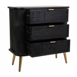 Chest of drawers Alexandra House Living Black MDF Wood 35 x 81 x 80 cm-5