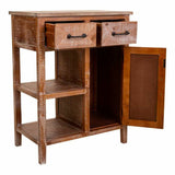 Hall Table with Drawers Alexandra House Living Brown Pine MDF Wood 82 x 37 x 63 cm-6