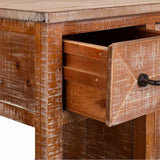 Hall Table with Drawers Alexandra House Living Brown Pine MDF Wood 82 x 37 x 63 cm-4