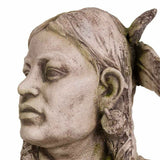 Bust Alexandra House Living Fibreglass Magnesium Lady American Indian 33 x 70 x 45 cm-4