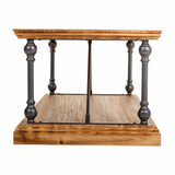 Centre Table Alexandra House Living Brown Black Grey Iron Fir wood 60 x 50 x 121 cm-5