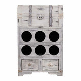 Bottle rack Alexandra House Living PVC Wood Metal 30 x 64 x 41 cm Chest-8