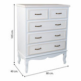 Chest of drawers Alexandra House Living MDF Wood 40 x 105 x 80 cm-1