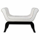 Bench Alexandra House Living White Polyurethane MDF Wood 40 x 65 x 90 cm-5