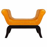 Bench Alexandra House Living Orange Polyurethane MDF Wood 40 x 65 x 90 cm-5