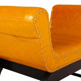 Bench Alexandra House Living Orange Polyurethane MDF Wood 40 x 65 x 90 cm-3