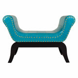 Bench Alexandra House Living Blue Polyurethane MDF Wood 40 x 65 x 90 cm-4