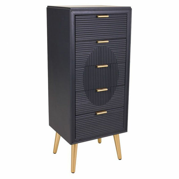 Chest of drawers Alexandra House Living Golden Dark grey MDF Wood 36 x 100 x 42 cm-0