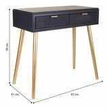 Hall Table with Drawers Alexandra House Living Grey Golden MDF Wood 41 x 78 x 82 cm-1