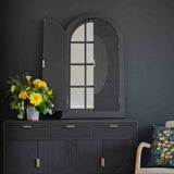 Wall mirror Alexandra House Living Golden Dark grey MDF Wood 5 x 105 x 62 cm-7