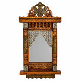 Wall mirror Alexandra House Living White Mango wood 7 x 71 x 31 cm-7