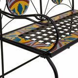 Bench Alexandra House Living Black Iron Tile 50 x 88 x 110 cm-4