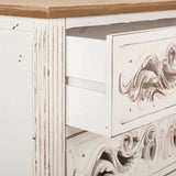 Chest of drawers Alexandra House Living White Fir wood MDF Wood 38 x 76 x 86 cm-4