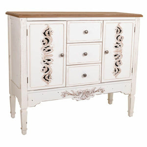 Sideboard Alexandra House Living White Fir wood MDF Wood 40 x 86 x 100 cm-0