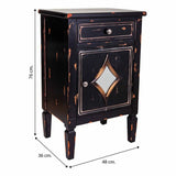 Nightstand Alexandra House Living Black 36 x 76 x 48 cm-1