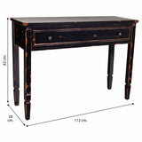 Hall Table with Drawers Alexandra House Living Black Fir wood MDF Wood 38 x 82 x 112 cm-1