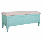 Bench Alexandra House Living Blue Sponge Fir wood MDF Wood 43 x 48 x 120 cm-4