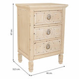 Nightstand Alexandra House Living Beige 32 x 67 x 46 cm-1