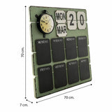 Wall calendar Alexandra House Living Iron Mango wood 70 x 7 x 70 cm-1