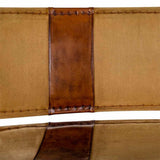 Bench Alexandra House Living Leather Iron Mango wood 71 x 76 x 127 cm-2