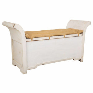 Bench Alexandra House Living White Cotton Mango wood 42 x 63 x 120 cm-0